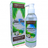Dầu dừa nguyên chất ép lạnh cô ba 200ml